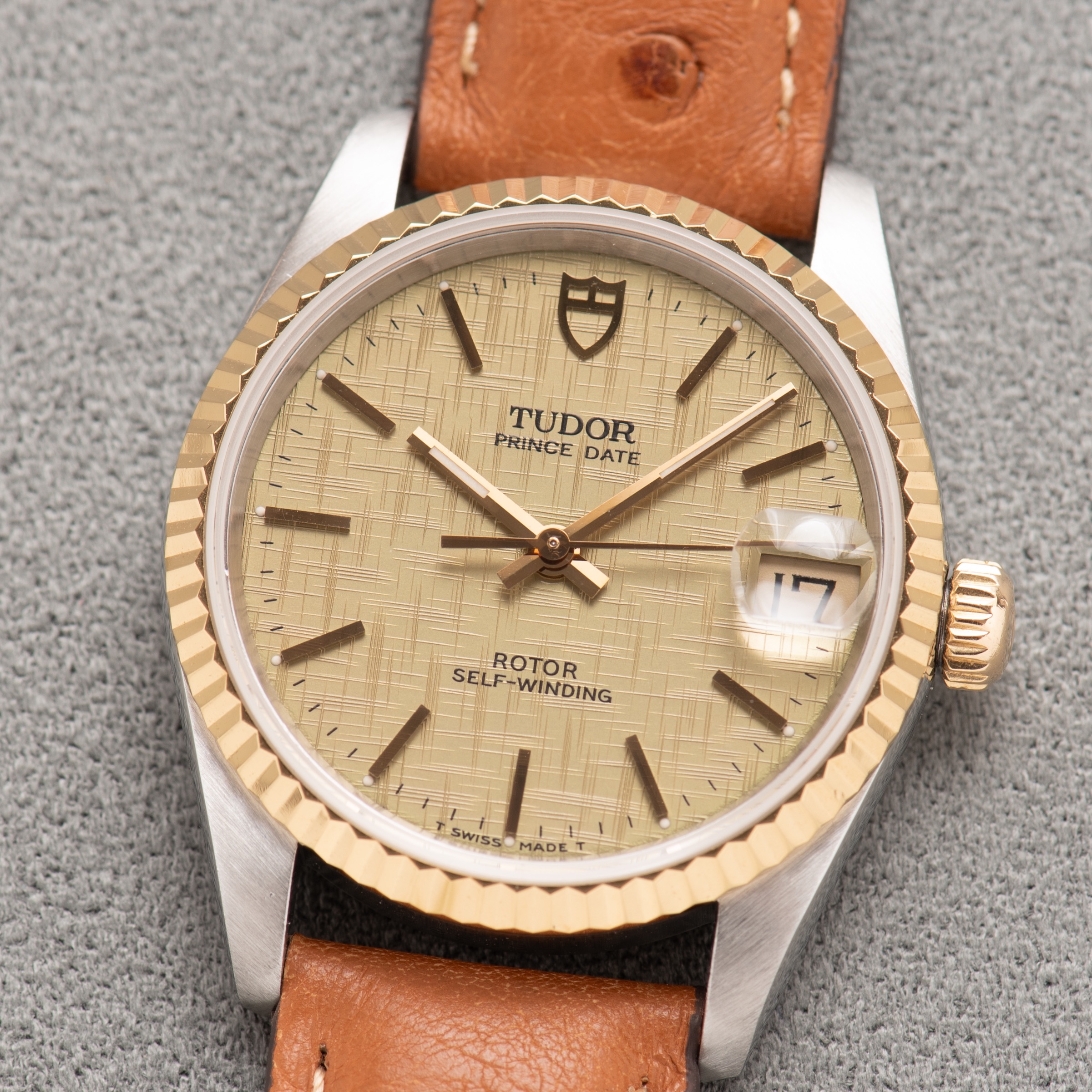 Zicht op Tudor Prince Date — tapisseriewijzerplaat — Ref. 72000 — 1990